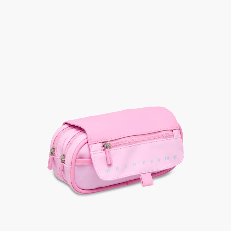 Monocromo Pencil Bag-Pastel-1.5L-3Cmprt (Pu) Pink \ 22X10X7
